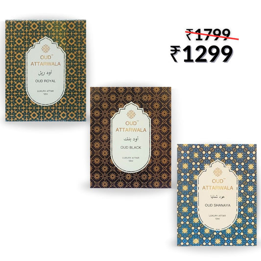 Best Seller Combo- Oud Royal, Oud Shanaya and Oud Black- 3 Attars X 12ML